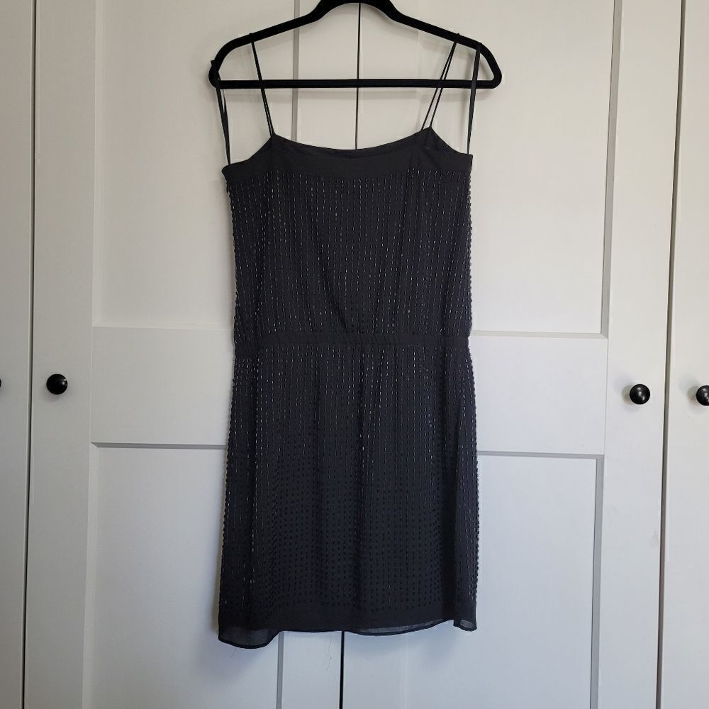 Ann Taylor spaghetti strap beaded black dress - Picture 3 of 12